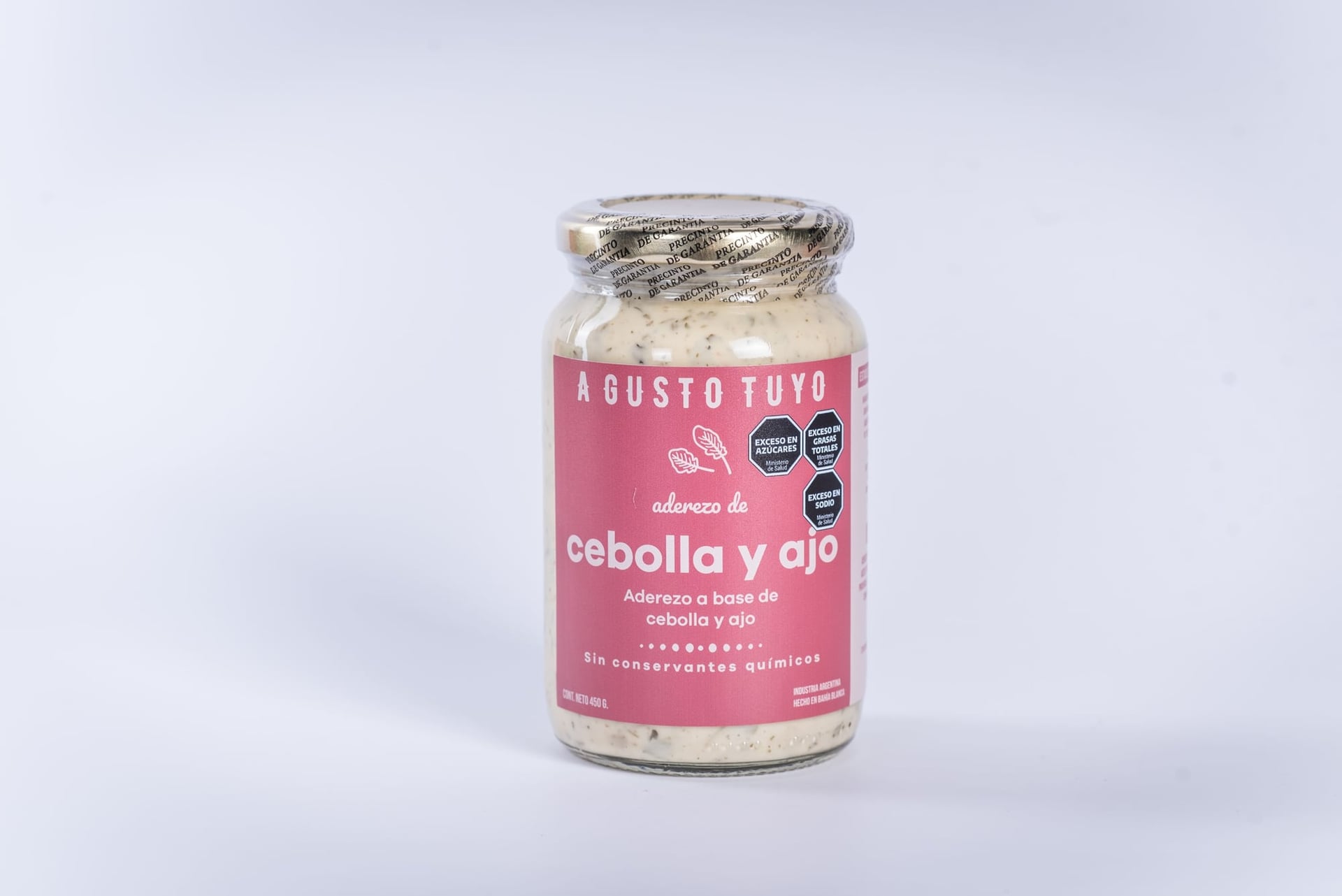 Aderezo a Base de Chimichurri sabor Cebolla y Ajo x 450 grs - Producto natural A GUSTO TUYO - Precio $7.990,00 por unidad - Vida Saludable Villa Regina