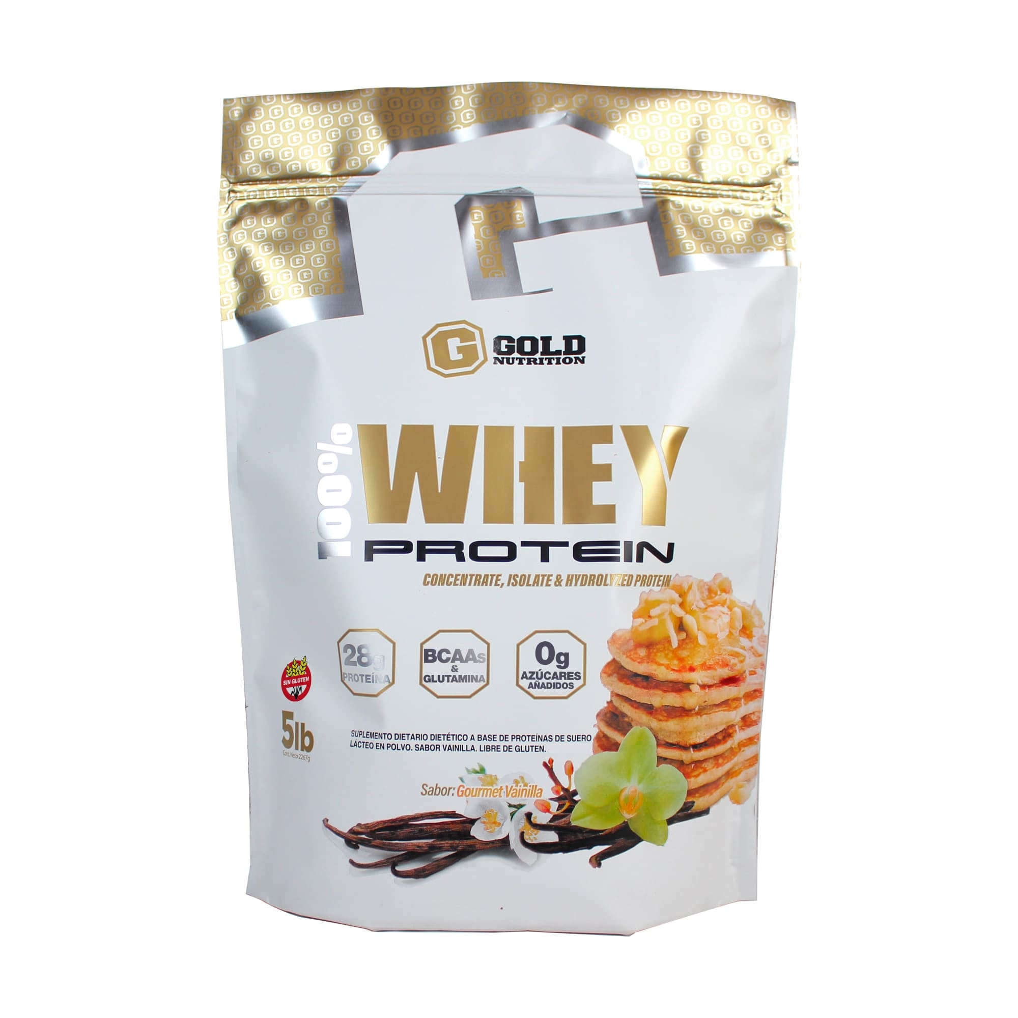 100% Whey Protein - Sabor Vainilla x907grs - Producto natural GOLD NUTRITION - PROTEÍNAS Y CREATINA - Precio $59.000,00 por unidad - Vida Saludable Villa Regina